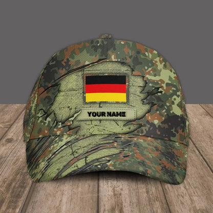 Personalized Name Germany Soldier/Veterans Camo Baseball Cap - 1805230002