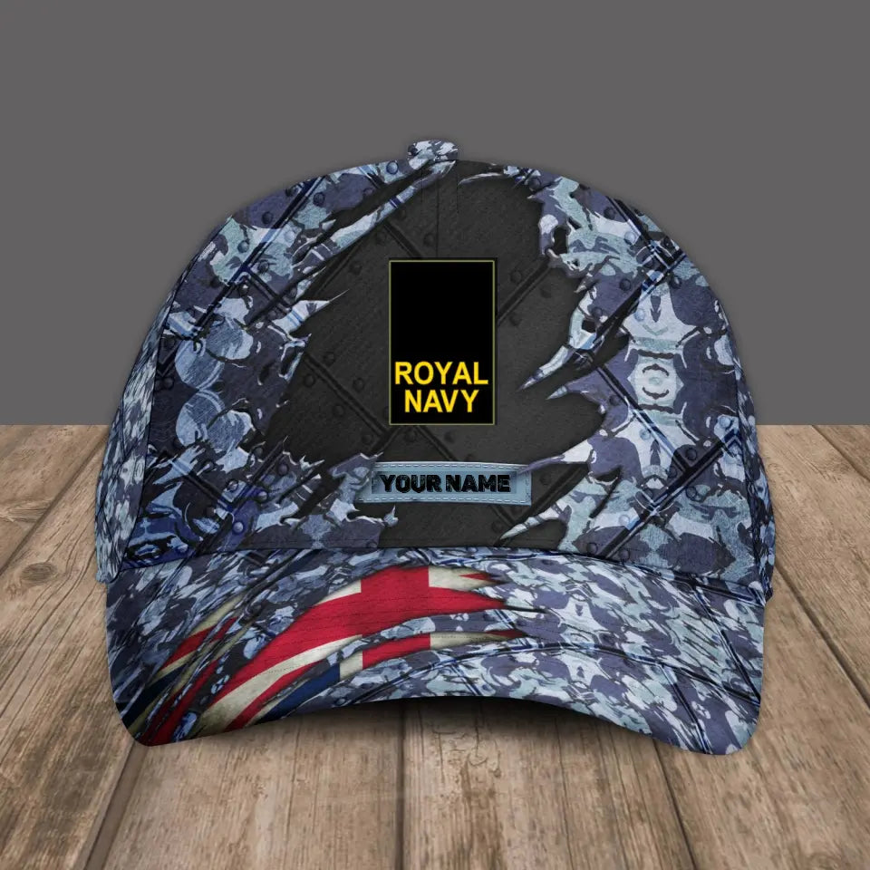 Personalized Rank And Name United Kingdom Soldier/Veterans Camo Baseball Cap - 1805230003