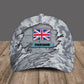 Personalized Name United Kingdom Soldier/Veterans Camo Baseball Cap - 1805230002