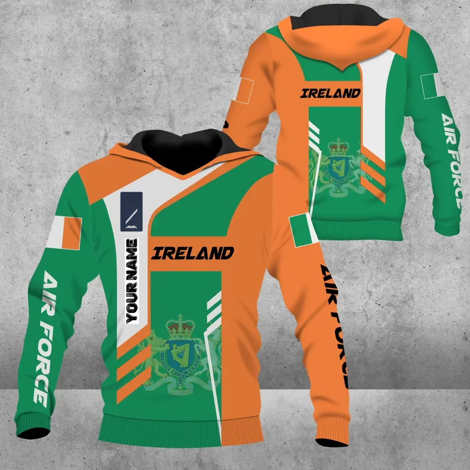 Personalized Ireland Solider/ Veteran Camo With Name And Rank Hoodie 3D Printed - 16842816 - D04