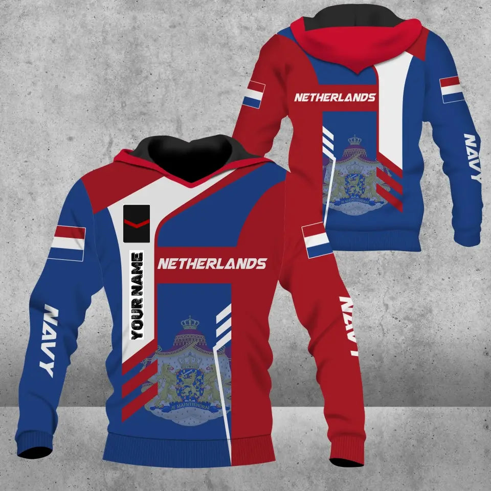 Personalized Netherlands Solider/ Veteran Camo With Name And Rank Hoodie 3D Printed - 16842816 - D04