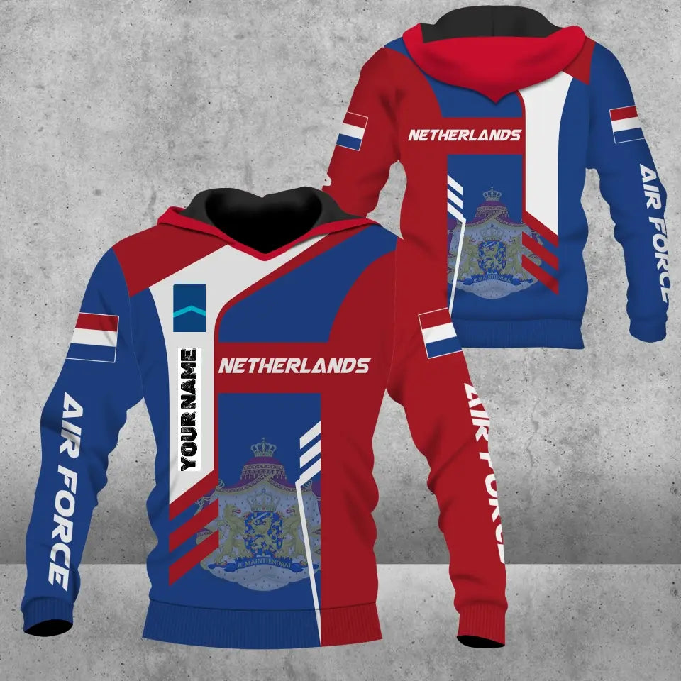 Personalized Netherlands Solider/ Veteran Camo With Name And Rank Hoodie 3D Printed - 16842816 - D04