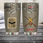 Personalized United Kingdom Veteran/ Soldier With Rank  Camo Tumbler All Over Printed - 0202240018