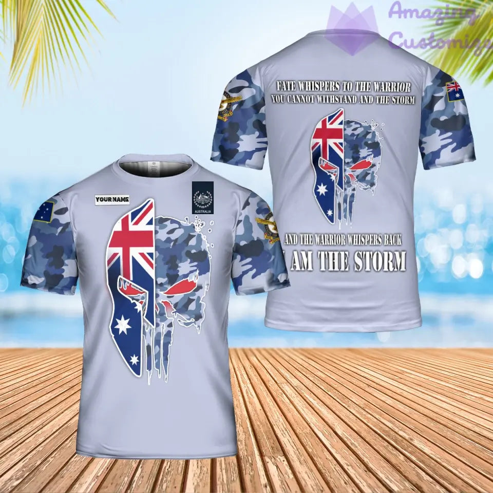 Personalized Australia Solider/ Veteran Camo With Name And Rank T-Shirt 3D Printed - 0206230002-D04