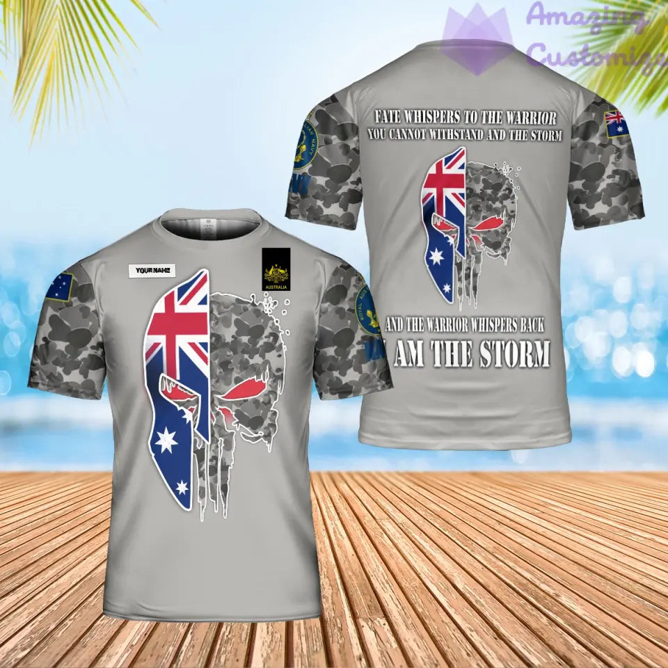 Personalized Australia Solider/ Veteran Camo With Name And Rank T-Shirt 3D Printed - 0206230002-D04