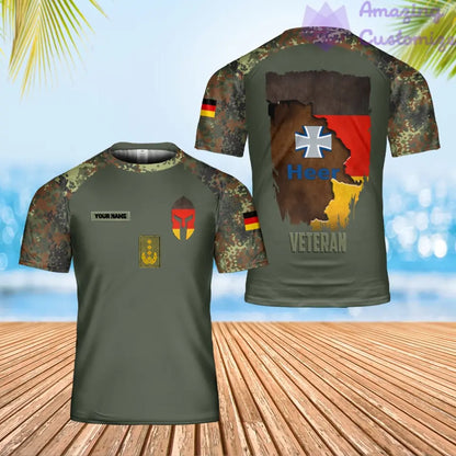 Personalized Germany Solider/ Veteran Camo With Name And Rank T-Shirt 3D Printed - 2701240001-D04