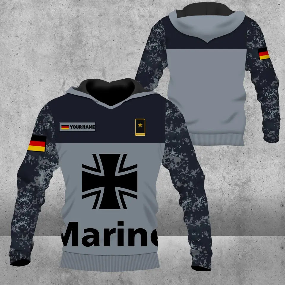 Personalized Germany Soldier/ Veteran Camo With Name And Rank Hoodie - 0606230002