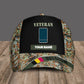 Casquette de baseball camouflage personnalisée avec rang et nom pour soldat/vétéran belge - 1686009601