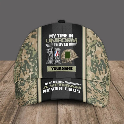 Personalized Rank And Name Netherlands Soldier/Veterans Camo Baseball Cap - 1686009602