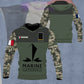 Personalized France Soldier/ Veteran Camo With Name And Rank Hoodie - 0906230001