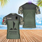 Personalized France Solider/ Veteran Camo With Name And Rank T-Shirt 3D Printed - 17070912