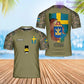 Personalized Sweden Solider/ Veteran Camo With Name And Rank T-Shirt 3D Printed - 1306230001