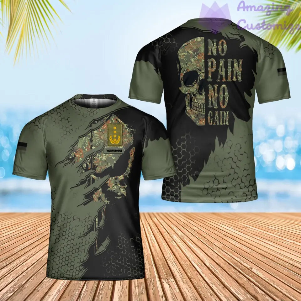 Personalized Germany Solider/ Veteran Camo With Name And Rank T-Shirt 3D Printed - 2106230002