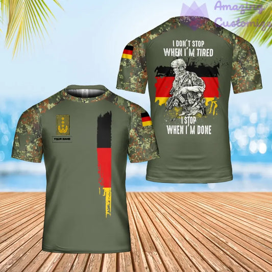 Personalized Germany Solider/ Veteran Camo With Name And Rank T-Shirt 3D Printed - 2901240002