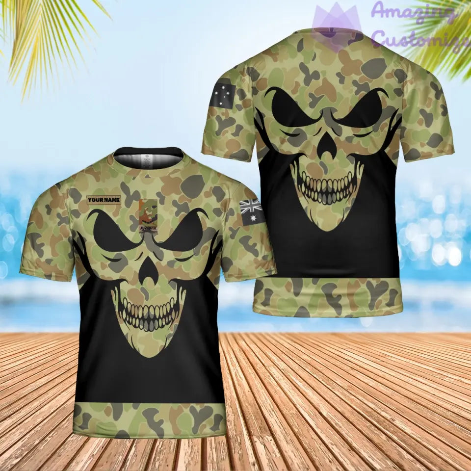 Personalized Australia Solider/ Veteran Camo With Name And Rank T-Shirt 3D Printed - 2106230003