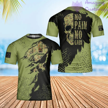 Personalized Australia Solider/ Veteran Camo With Name And Rank T-Shirt 3D Printed - 2106230004