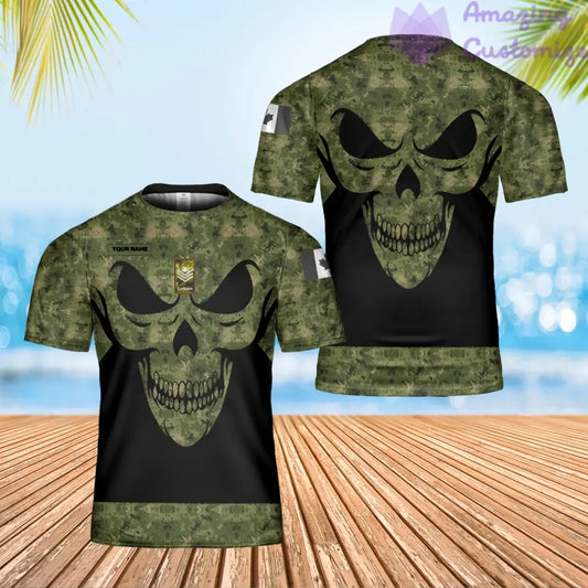 Personalized Canada Solider/ Veteran Camo With Name And Rank T-Shirt 3D Printed - 1901240001