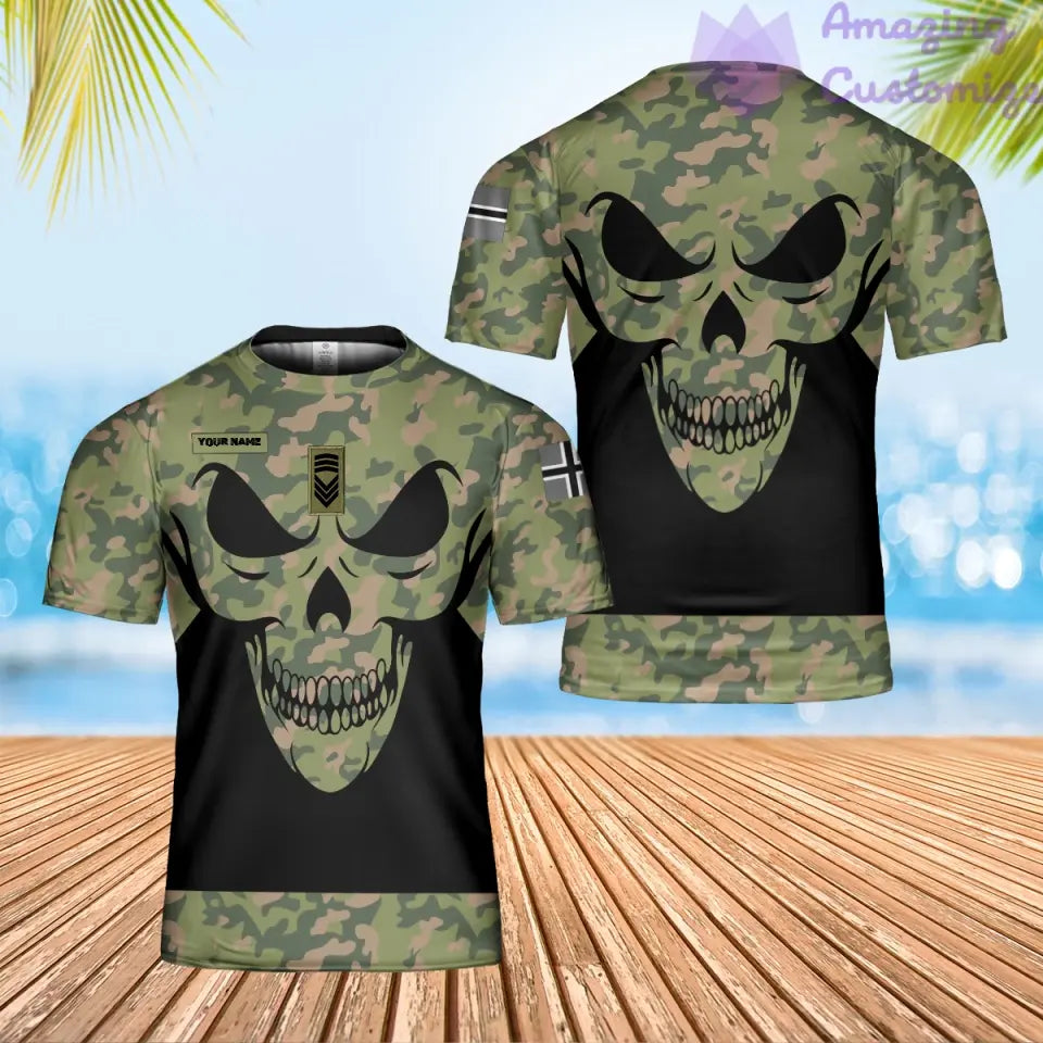 Personalized Norway Solider/ Veteran Camo With Name And Rank T-shirt 3D Printed - 2301240001