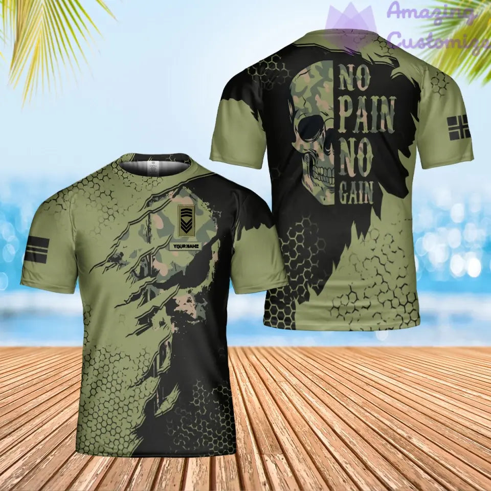 Personalized Norway Solider/ Veteran Camo With Name And Rank T-shirt 3D Printed - 2501240003