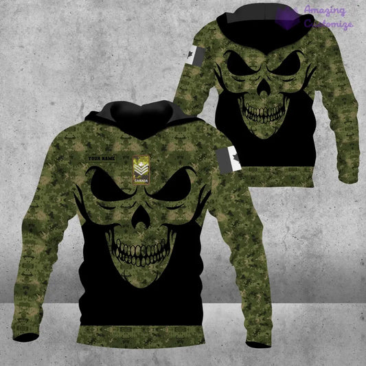 Personalized Canada Soldier/ Veteran Camo With Name And Rank Hoodie - 2106230002