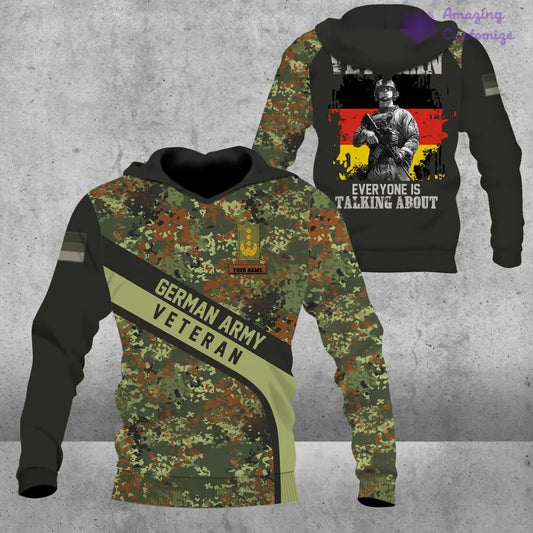 Personalized Germany Soldier/ Veteran Camo With Name And Rank Hoodie - 2106230003