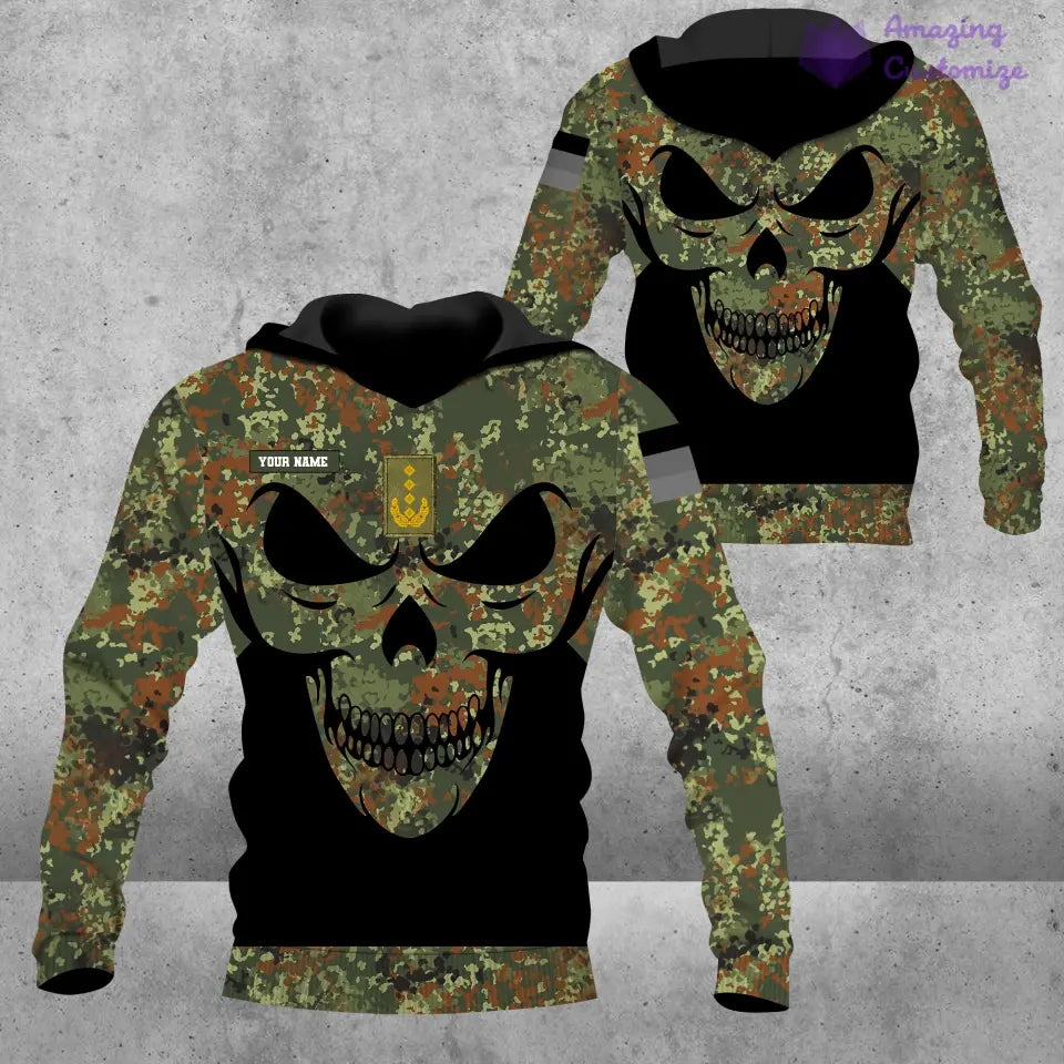Personalized Germany Soldier/ Veteran Camo With Name And Rank Hoodie - 2106230004