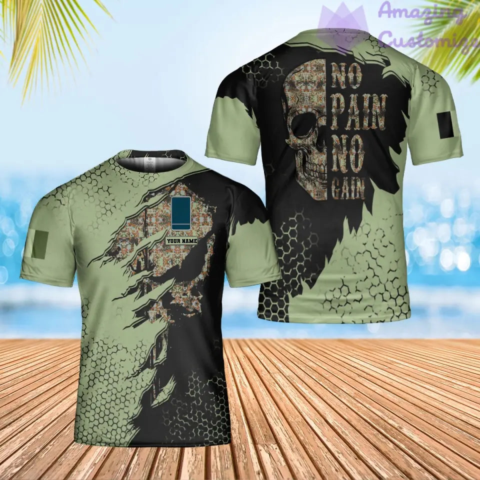 Personalized Belgium Solider/ Veteran Camo With Name And Rank T-Shirt 3D Printed - 0402240003