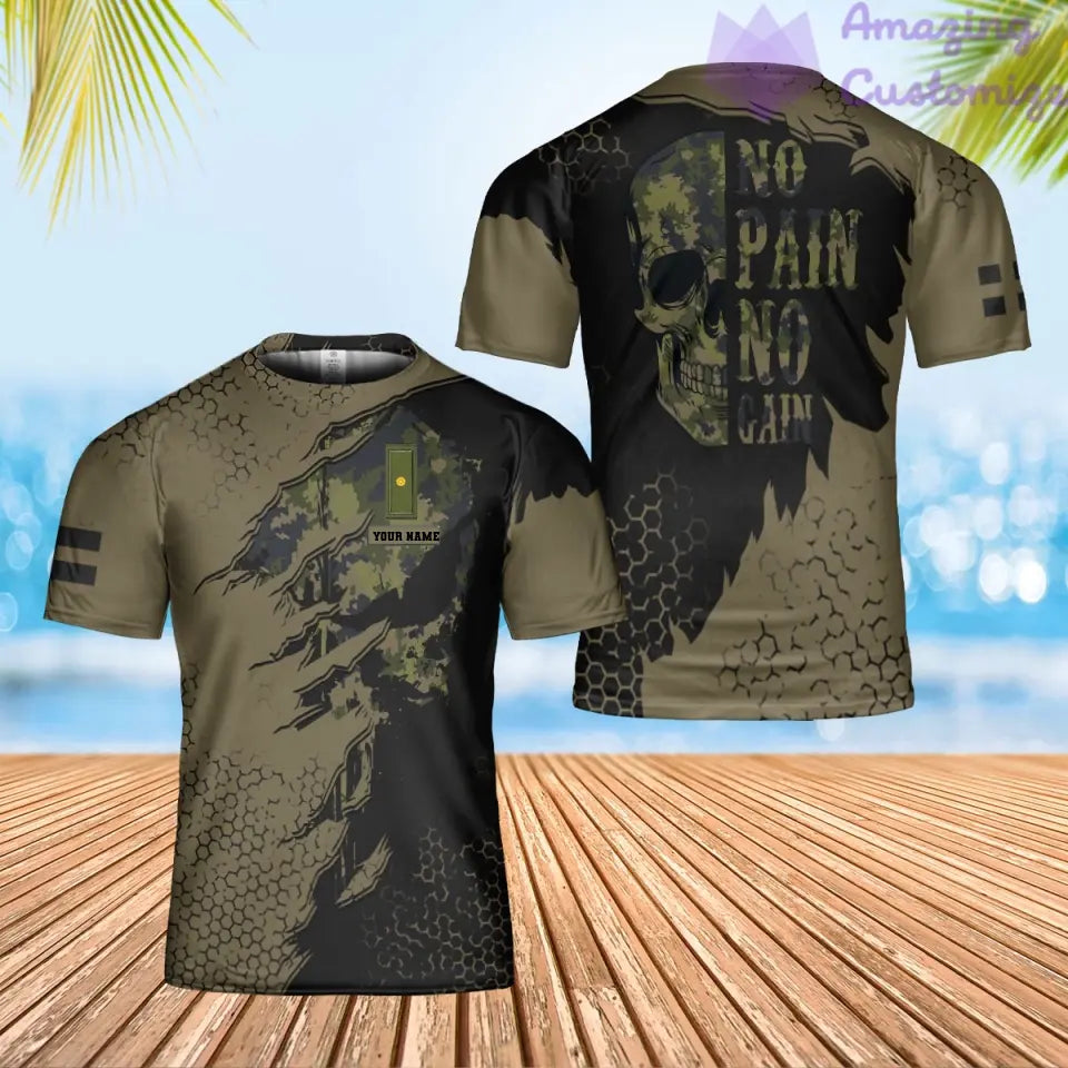 Personalized Finland Solider/ Veteran Camo With Name And Rank T-Shirt 3D Printed - 0202240002