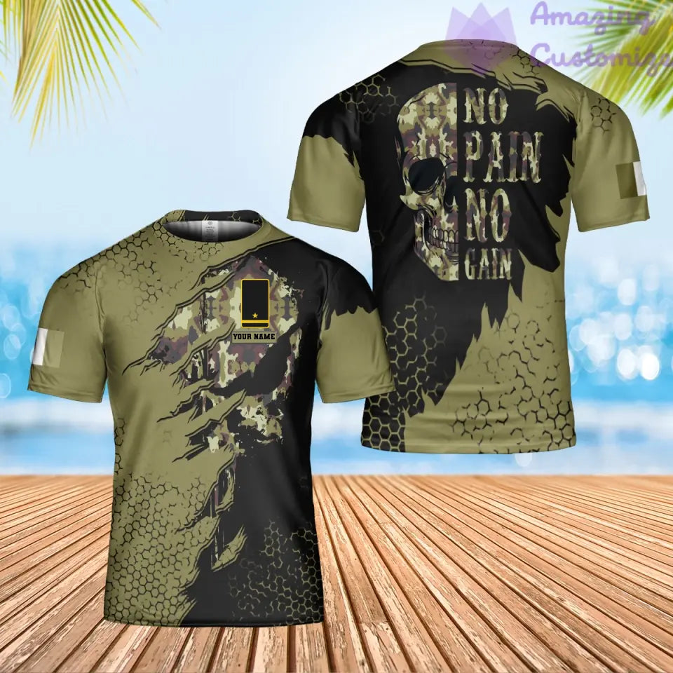 Personalized Ireland Solider/ Veteran Camo With Name And Rank T-Shirt 3D Printed - 2806230002