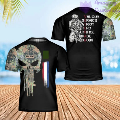 Personalized Netherlands Solider/ Veteran Camo With Name And Rank T-Shirt 3D Printed - 2806230001