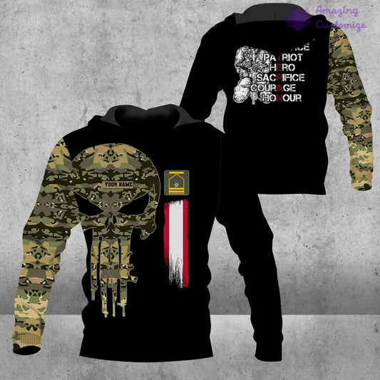 Personalized Austria Soldier/ Veteran Camo With Name And Rank Hoodie - 2806230001