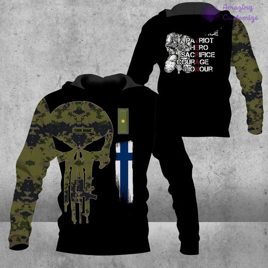 Personalized Finland Soldier/ Veteran Camo With Name And Rank Hoodie - 2806230001