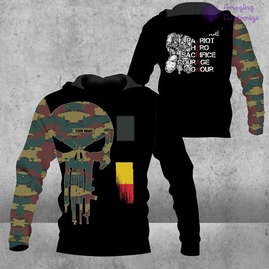 Personalized Belgium Soldier/ Veteran Camo With Name And Rank Hoodie - 2806230001