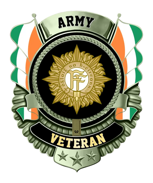 Personalized Rank Ireland Soldier/Veterans Camo Cut Metal Sign - 16877376