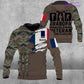 Personalized France Soldier/ Veteran Camo With Name And Rank Hoodie - 0607230001