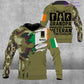 Personalized Ireland Soldier/ Veteran Camo With Name And Rank Hoodie - 0607230001