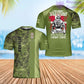 Personalized Denmark Soldier/ Veteran Camo With Name And Rank T-shirt 3D Printed - 17069184