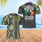 Personalisiertes irisches Soldaten-/Veteranen-T-Shirt im Camouflage-Stil mit Namen und Rang, 3D-Druck – 0402240003
