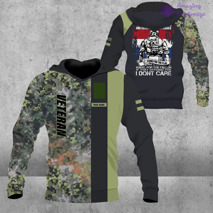 Personalized Netherlands Soldier/ Veteran Camo With Name And Rank Hoodie - 1007230001