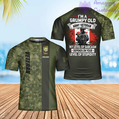 Personalized Canada Soldier/ Veteran Camo With Name And Rank T-Shirt 3D Printed - 0402240002