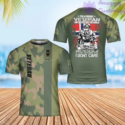Personalized Norway Soldier/ Veteran Camo With Name And Rank T-shirt 3D Printed - 0102240001