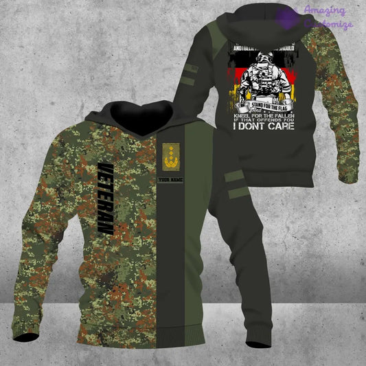 Personalized Germany Soldier/ Veteran Camo With Name And Rank Hoodie - 1207230003