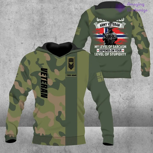 Personalized Norway Soldier/ Veteran Camo With Name And Rank Hoodie - 1207230002