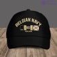 Personalized Rank And Name Belgium Soldier/Veterans Camo Baseball Cap Gold Version - 16892928