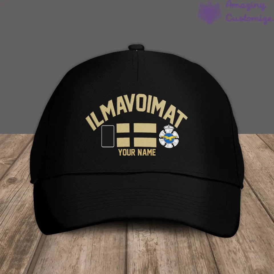 Personalized Rank And Name Finland Soldier/Veterans Camo Baseball Cap Gold Version - 1407230001