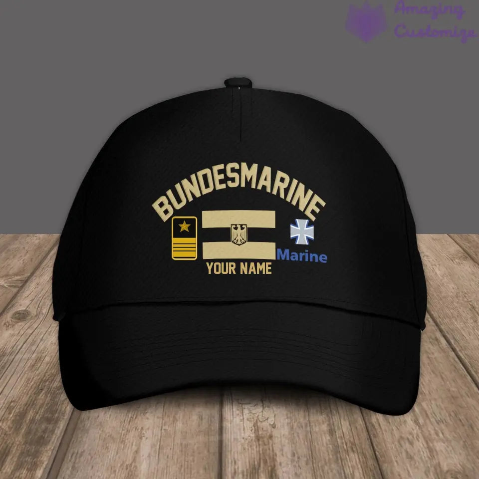 Personalized Rank And Name Germany Soldier/Veterans Camo Baseball Cap Gold Version - 16892928