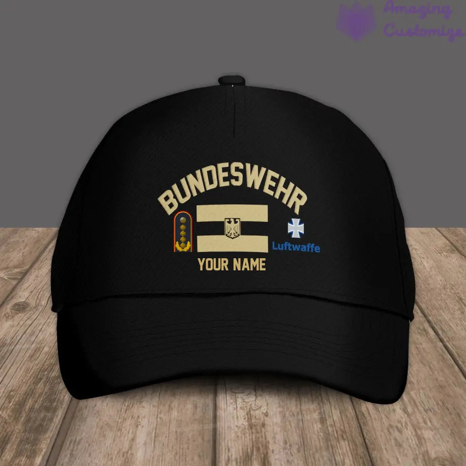 Personalized Rank And Name Germany Soldier/Veterans Camo Baseball Cap Gold Version - 1407230001