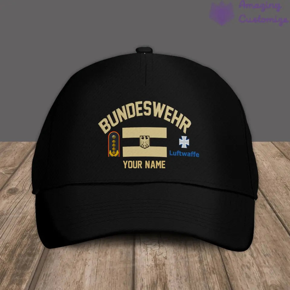 Personalized Rank And Name Germany Soldier/Veterans Camo Baseball Cap Gold Version - 16892928