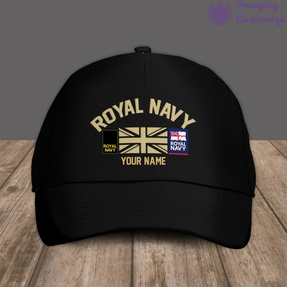 Personalized Rank And Name UK Soldier/Veterans Camo Baseball Cap Gold Version - 16892928