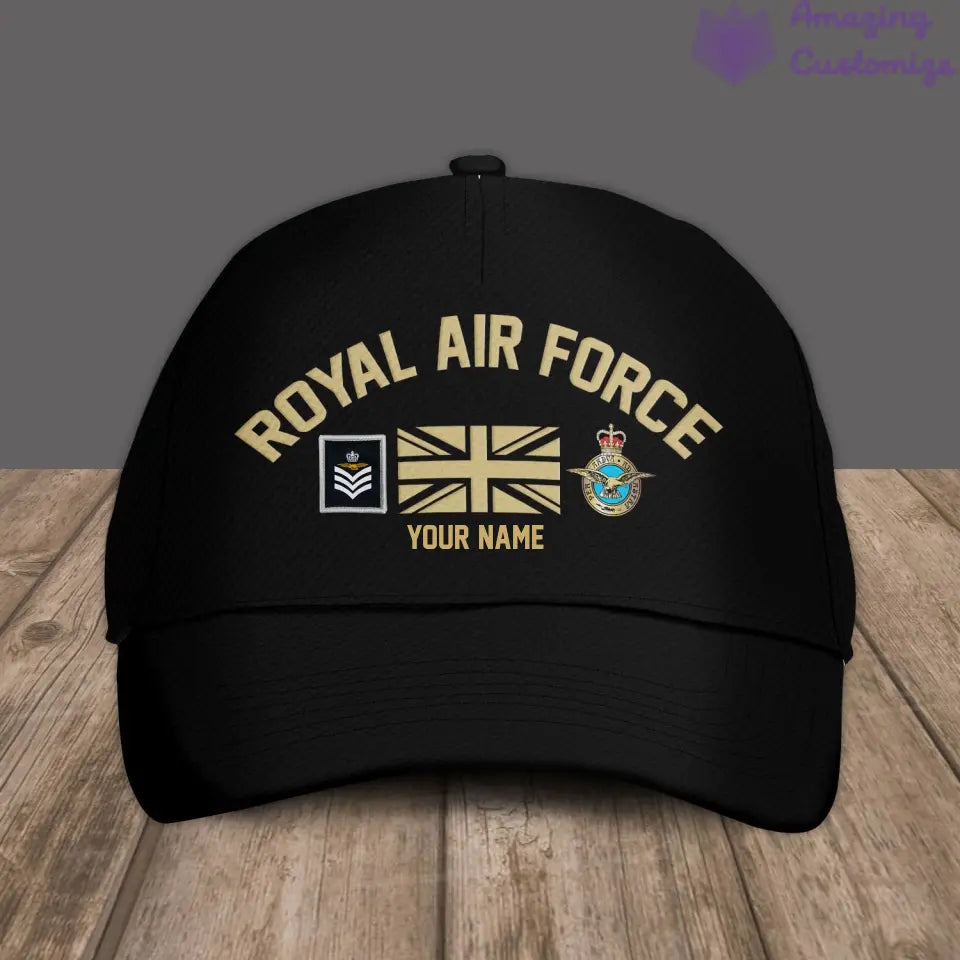 Personalized Rank And Name UK Soldier/Veterans Camo Baseball Cap Gold Version - 16892928